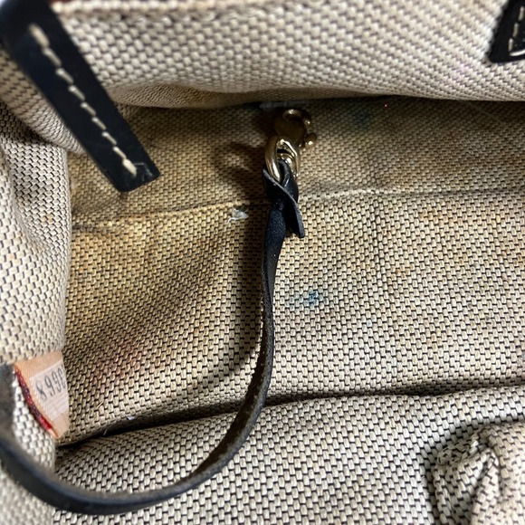 Dooney & Bourke black and grey duffle bag with 2 pockets Zippered Compartment - Picture 10 of 10